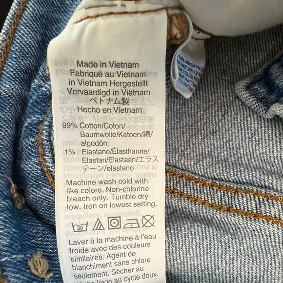 Madewell The Perfect Vintage Straight Jean High Rise Distressed Size 28 Cropped - Picture 12 of 12